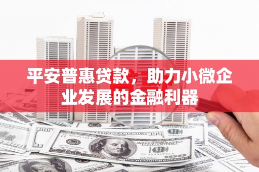大石桥平安普惠贷款，助力小微企业发展的金融利器