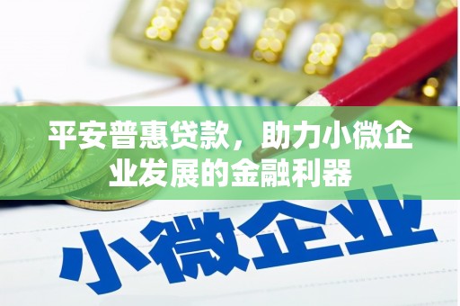 大石桥平安普惠贷款，助力小微企业发展的金融利器