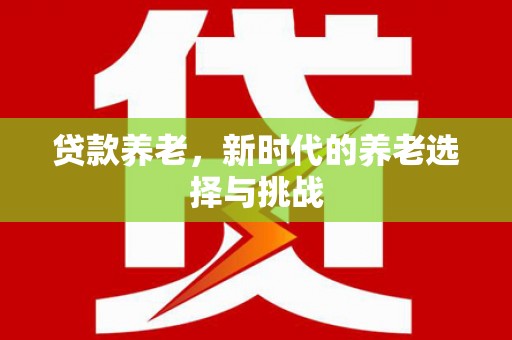大石桥贷款养老，新时代的养老选择与挑战