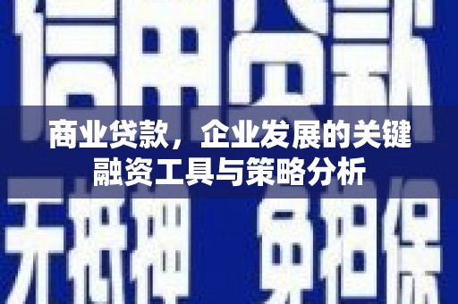 大石桥商业贷款，企业发展的关键融资工具与策略分析