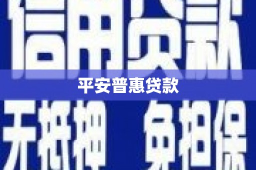 大石桥平安普惠贷款