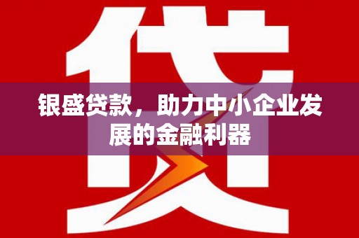 大石桥银盛贷款，助力中小企业发展的金融利器