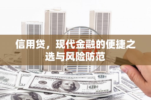 大石桥信用贷，现代金融的便捷之选与风险防范