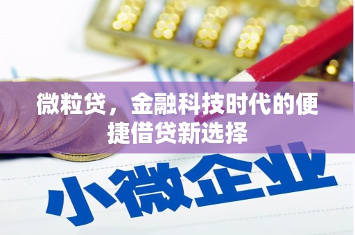 大石桥微粒贷，金融科技时代的便捷借贷新选择