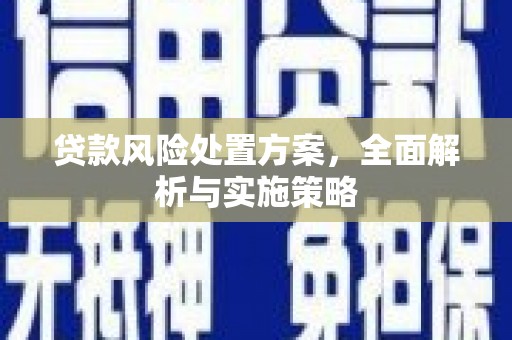 大石桥贷款风险处置方案，全面解析与实施策略