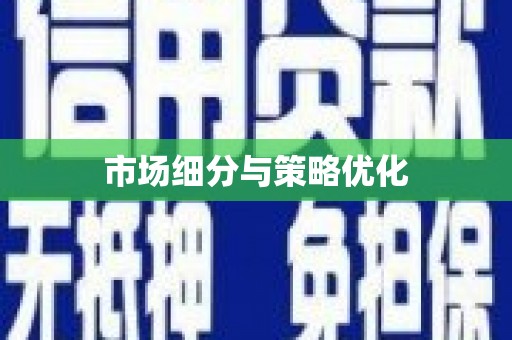 大石桥市场细分与策略优化